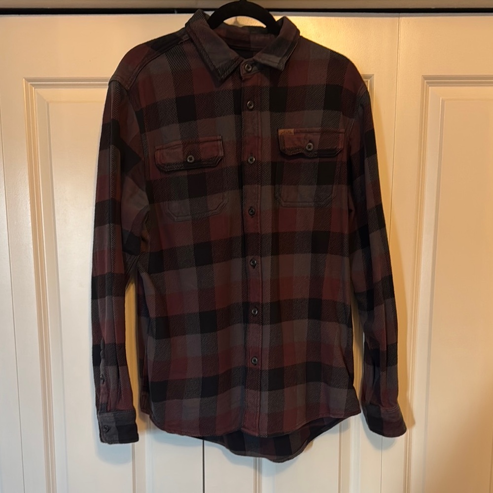 Red and Black Plaid Casual Button Down Shirt